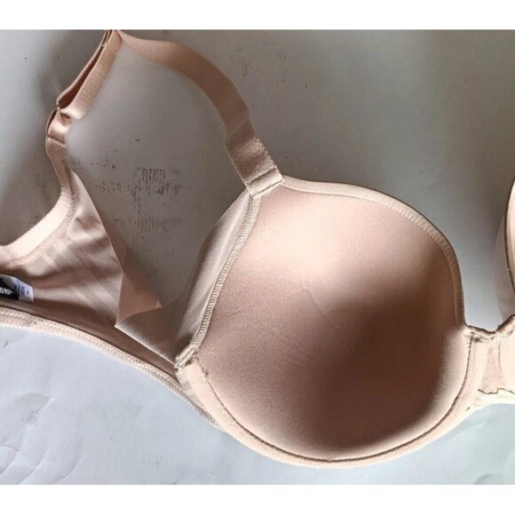 Paramour Bra Size 38D Beige Marvelous Seamless Side Smoother Mesh Underwire - Picture 6 of 6